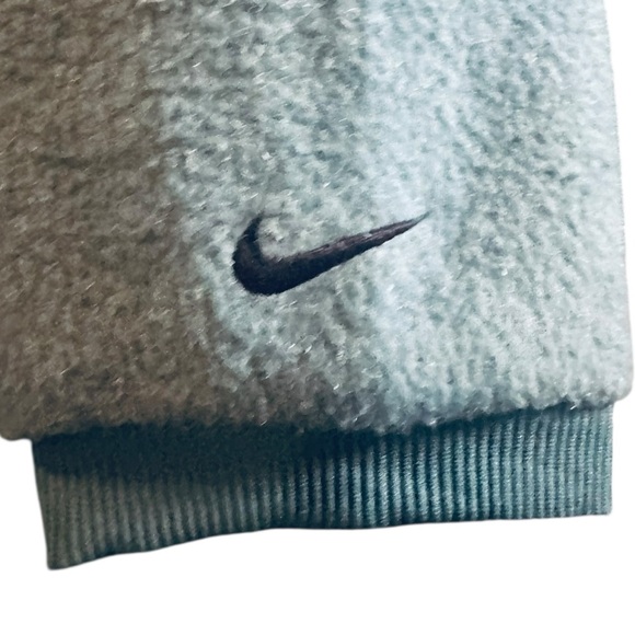 NIKE aqua drawstring cowl neck pullover fleece sweatshirt size Large - Picture 5 of 7